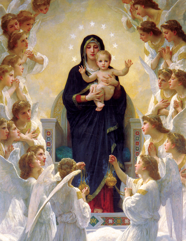 Virgin with Angels card front