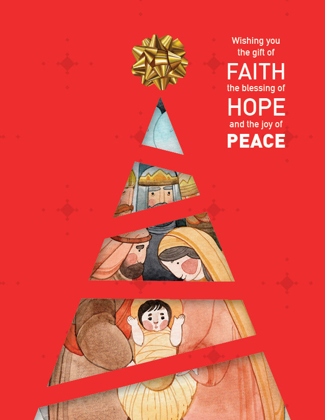Christmas Tree card front